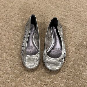Via Spiga silver flats